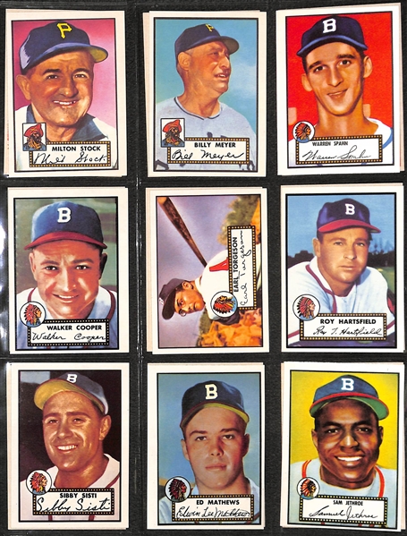 Lot of 2 Topps Baseball Albums - Topps 1981 1952 Reprint Near Complete Set (Missing Mantle) & Album of Hall of Fame Plaque Cards, Exhibits, More 