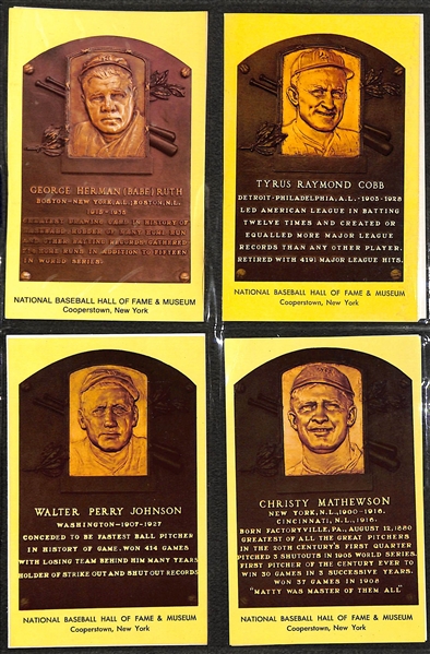 Lot of 2 Topps Baseball Albums - Topps 1981 1952 Reprint Near Complete Set (Missing Mantle) & Album of Hall of Fame Plaque Cards, Exhibits, More 