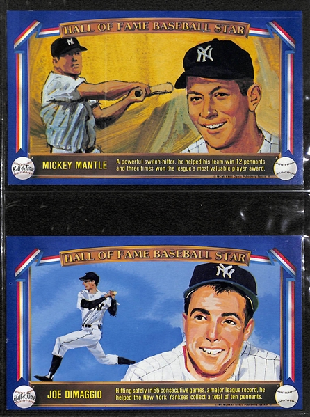 Lot of 2 Topps Baseball Albums - Topps 1981 1952 Reprint Near Complete Set (Missing Mantle) & Album of Hall of Fame Plaque Cards, Exhibits, More 