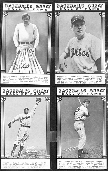 Lot of 2 Topps Baseball Albums - Topps 1981 1952 Reprint Near Complete Set (Missing Mantle) & Album of Hall of Fame Plaque Cards, Exhibits, More 