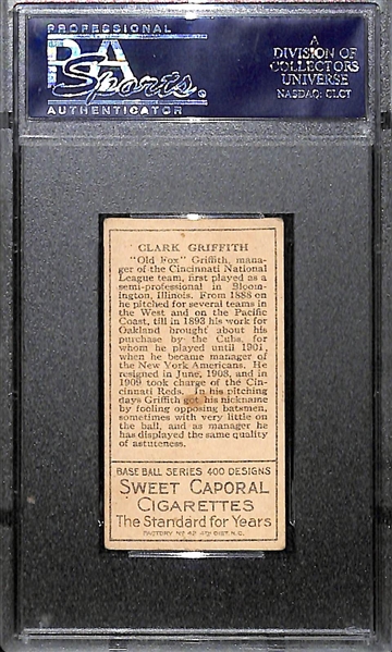 1911 T205 Gold Border Clark Griffith Graded PSA 4 (Sweet Caporal Back) 