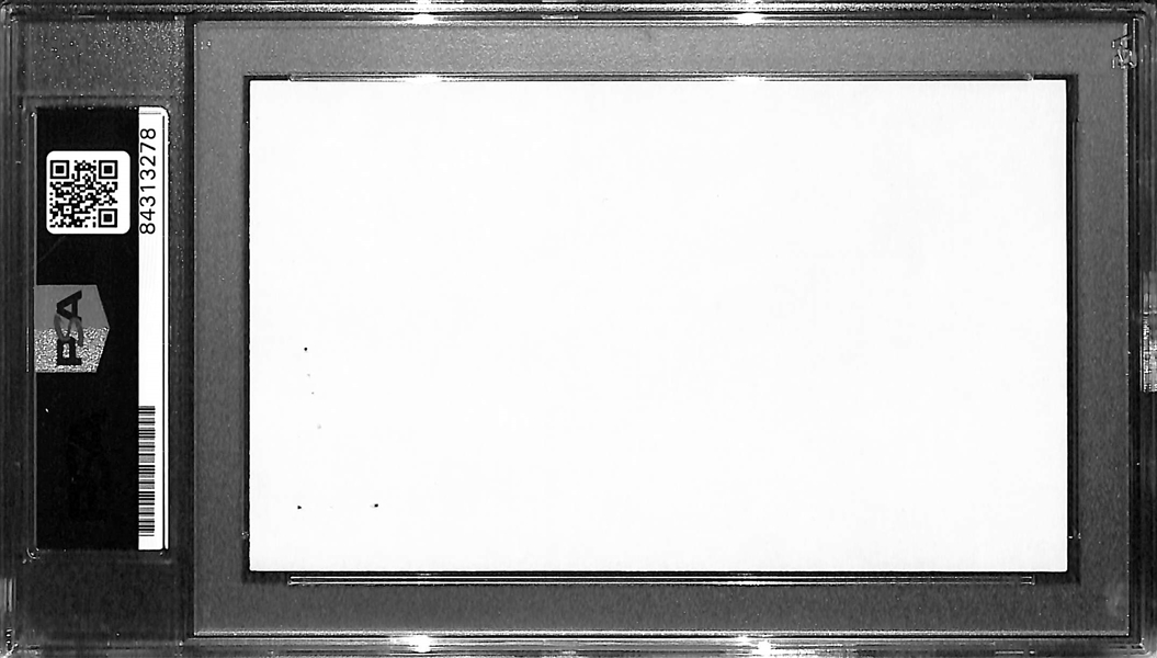 Satchell Paige Signed Index Card - PSA/DNA Encased w. Autograph Grade 10