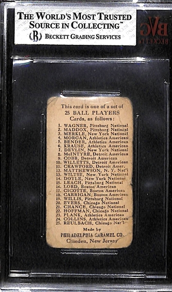 1909 Philadelphia Caramel E95 Christy Mathewson (HOF) Graded BVG 1