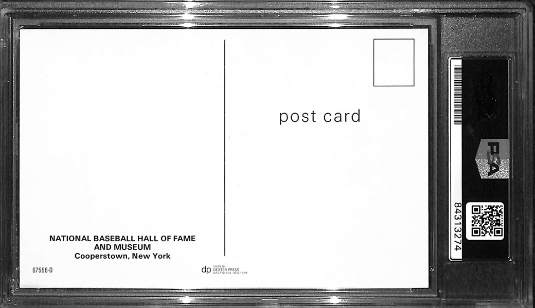 Ted Williams Signed Baseball HOF Plaque Card - PSA/DNA Encased w. Autograph Grade 9