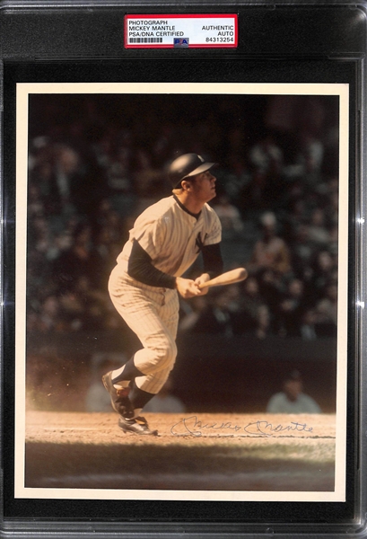 Mickey Mantle Signed 8x10 - PSA/DNA Encased