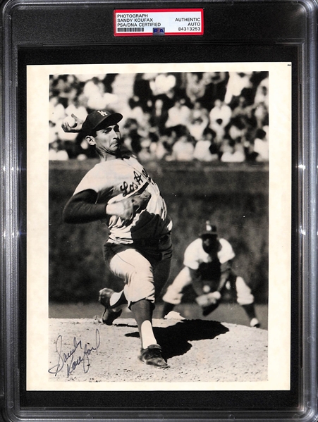 Sandy Koufax Signed 8x10 - PSA/DNA Encased
