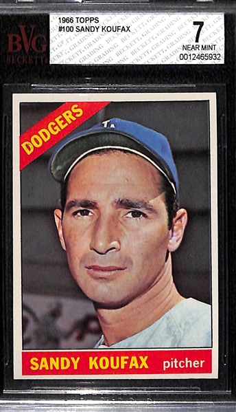 1966 Topps Sandy Koufax #100 Graded Beckett BVG 7 NM