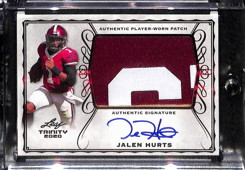 2020 Leaf Trinity Rookie Patch Autographs - Tua Tagovailoa (#33/50) and Jalen Hurts