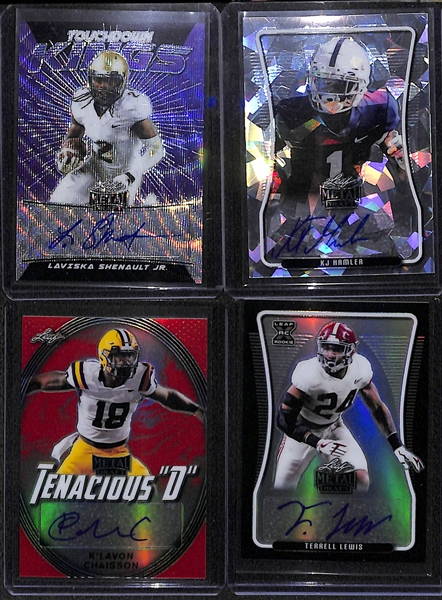(14) 2020 Leaf Metal Draft Autographed Rookies - Jonathan Taylor, J Reagor, Z Moss, M Pittman, L Shenault, KJ Hamler, Chaisson, T. Lewis, + 