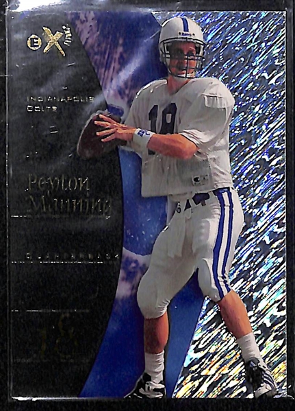 (4) Peyton Manning Rookie Cards - Bowman EX-2001, Bowman's Best Performers, Playoff Absolute Draft Picks