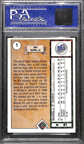 1989 Upper Deck Ken Griffey Jr Star Rookie Card Graded PSA 8