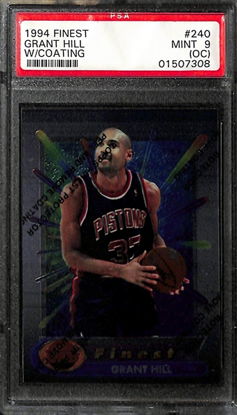 (3) Graded Rookie Cards - 1998 Finest Vince Carter, 1994 Finest Grant Hill, 1998 Ultra Peyton Manning