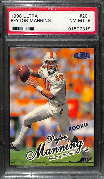 (3) Graded Rookie Cards - 1998 Finest Vince Carter, 1994 Finest Grant Hill, 1998 Ultra Peyton Manning