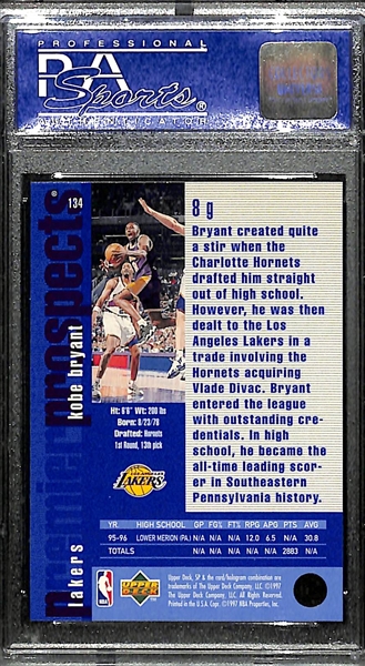 1996 SP Kobe Bryant #134 Rookie Card Graded PSA 8