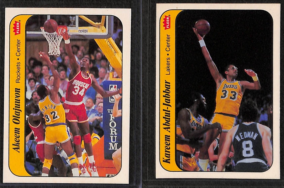1986-87 Fleer Basketball Sticker Complete Set of 11 Cards w. Michael Jordan #8 Sticker