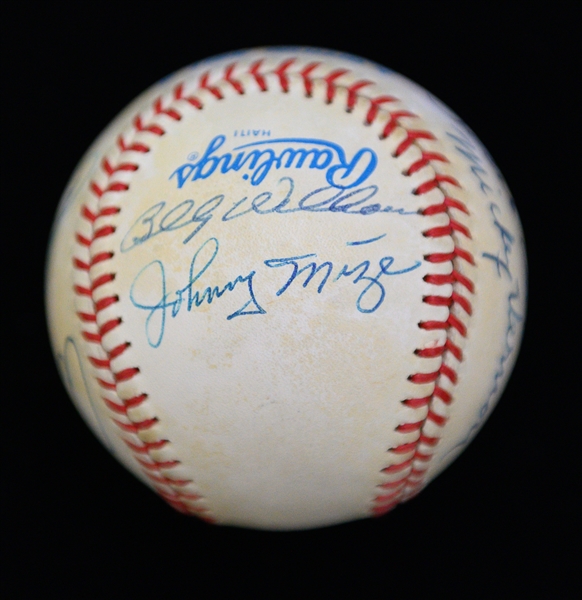 Baseball Legend Signed Official AL Baseball w. Aaron, Musial, Kaline, Yaz, L. Appling, P. Rose, Mize, B. Williams, Vernon (JSA LOA)