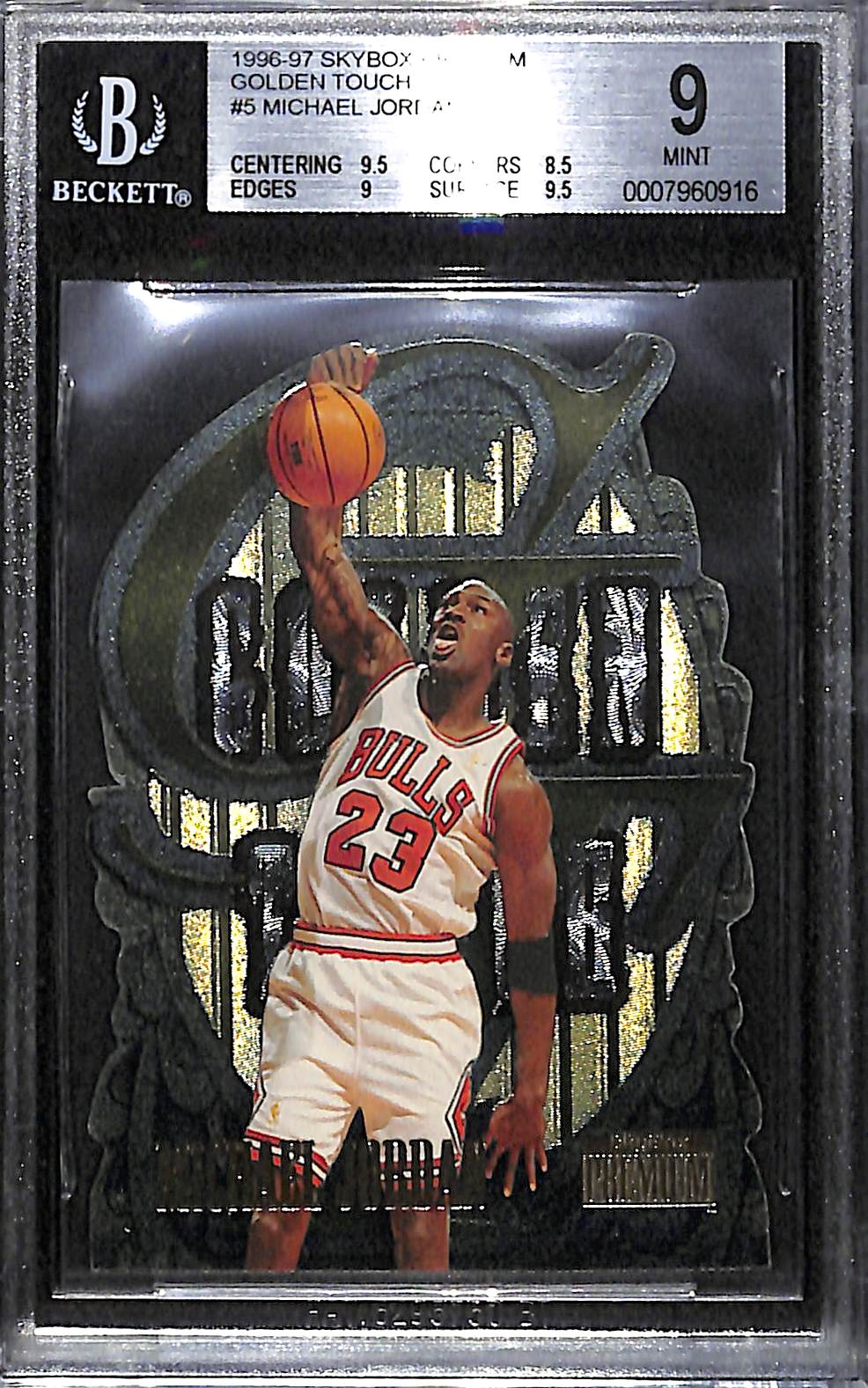 Lot Detail Rare 199697 Skybox Premium Golden Touch Michael Jordan 5