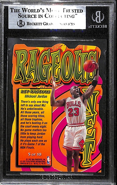 Rare 1996-97 Metal Net Rageous Michael Jordan #5 Insert BGS 8.5 NM-MT+
