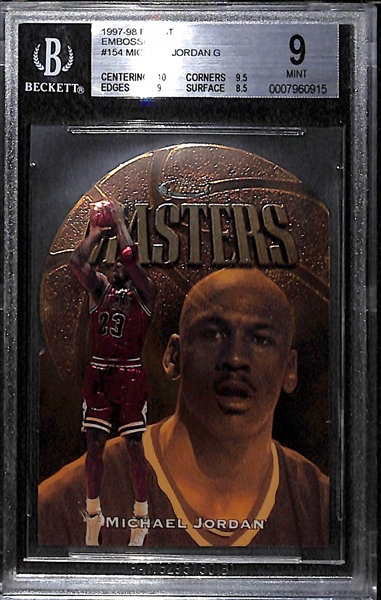 1997-98 Finest Embossed Die-Cut Michael Jordan #154 Insert Graded BGS 9 Mint