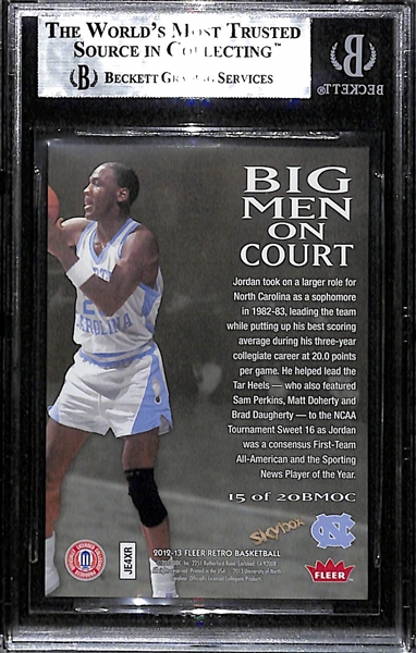 2012-13 Fleer Retro Z-Force Big Men on Court Michael Jordan Insert Graded BGS 9 Mint