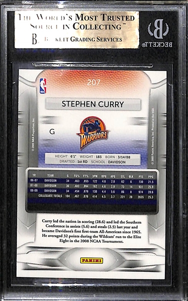 2009-10 Prestige Stephen Steph Curry #207 Rookie Card Graded BGS 9.5 Gem Mint