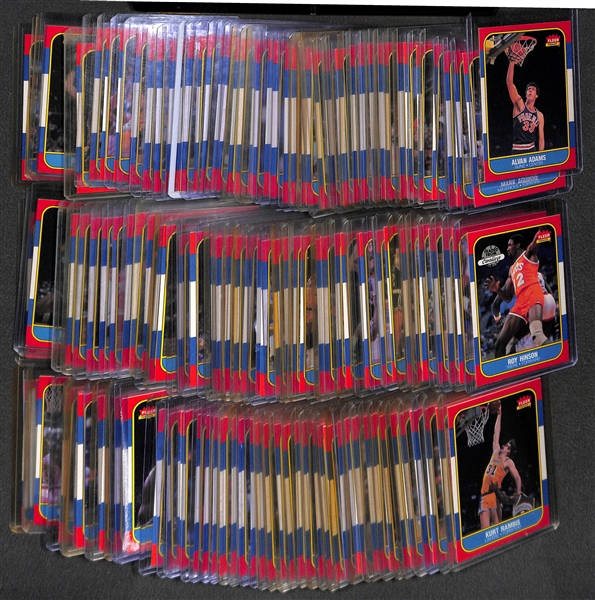 Near Complete 1986-87 Fleer Basketball Set - Missing Only Jordan RC #57
