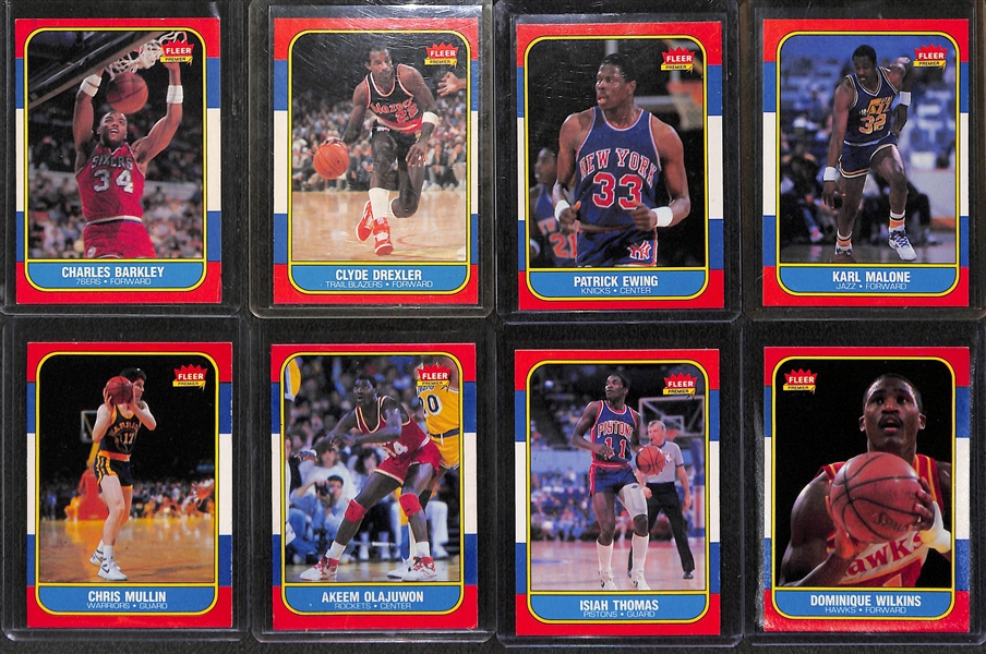 Near Complete 1986-87 Fleer Basketball Set - Missing Only Jordan RC #57