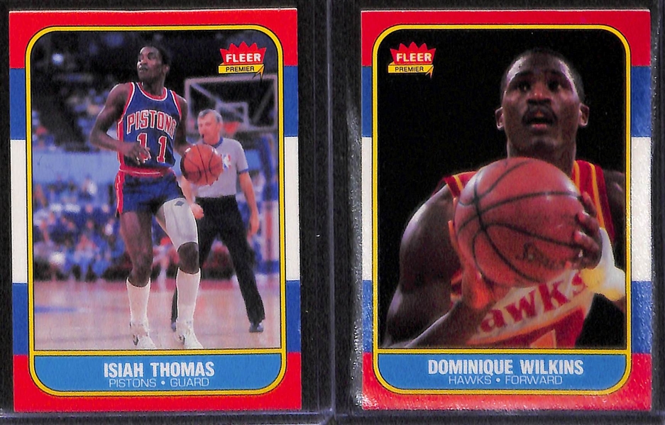Near Complete 1986-87 Fleer Basketball Set - Missing Only Jordan RC #57