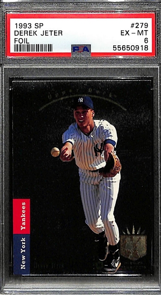1993 Upper Deck SP Foil Derek Jeter #279 Rookie Card Graded PSA 6