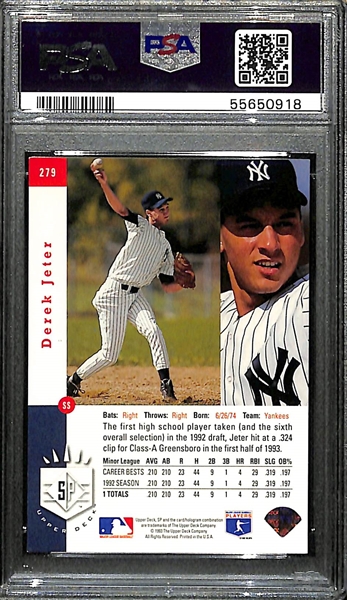 1993 Upper Deck SP Foil Derek Jeter #279 Rookie Card Graded PSA 6