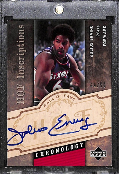 2006-07 Upper Deck Chronology HOF Inscriptions Julius Erving Autograph #ed 44/50