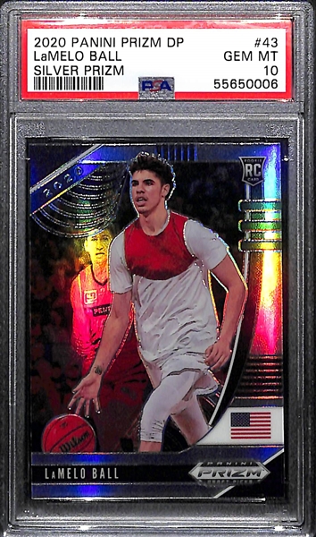 2020-21 Prizm Draft LaMelo Ball #43 Silver Prizm Graded PSA 10 Gem Mint