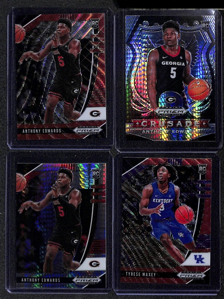 (38) 2020-21 Prizm Draft Rookie Variation Cards (Silver, Color, and/or #ed) w. Edwards, Maxey, Wiseman, Avdija, Hampton, Carey, Anthony, +