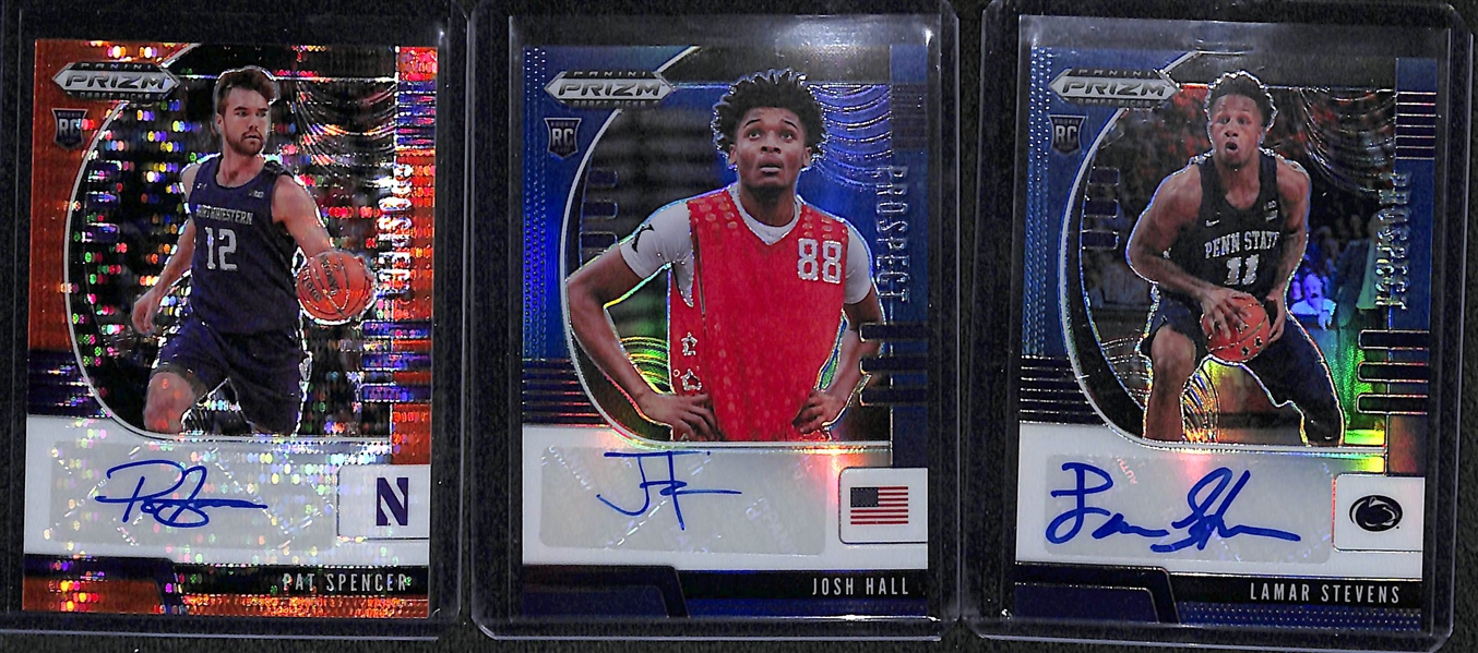 Lot of (14) 2020-21 Prizm Draft Autographed Rookie Cards w. Haliburton, Quickley, Mannion, RJ Hampton, Nwora, Maledon, Vassell, +