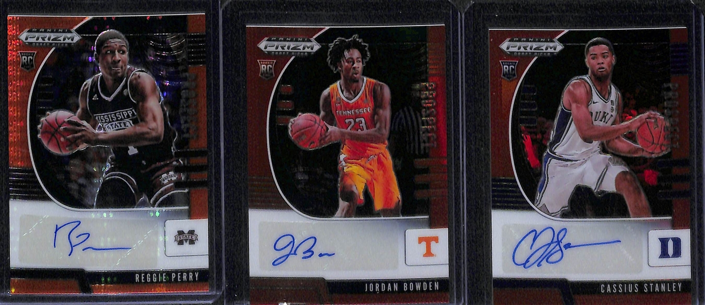 Lot of (14) 2020-21 Prizm Draft Autographed Rookie Cards w. Haliburton, Quickley, Mannion, RJ Hampton, Nwora, Maledon, Vassell, +