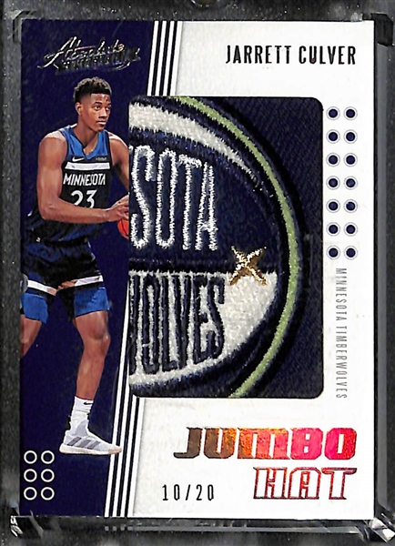 Lot of (25) Basketball Cards w. Contenders Draft RJ Barrett Rookie Ticket Autograph and J. Culver Jumbo Hat Patch