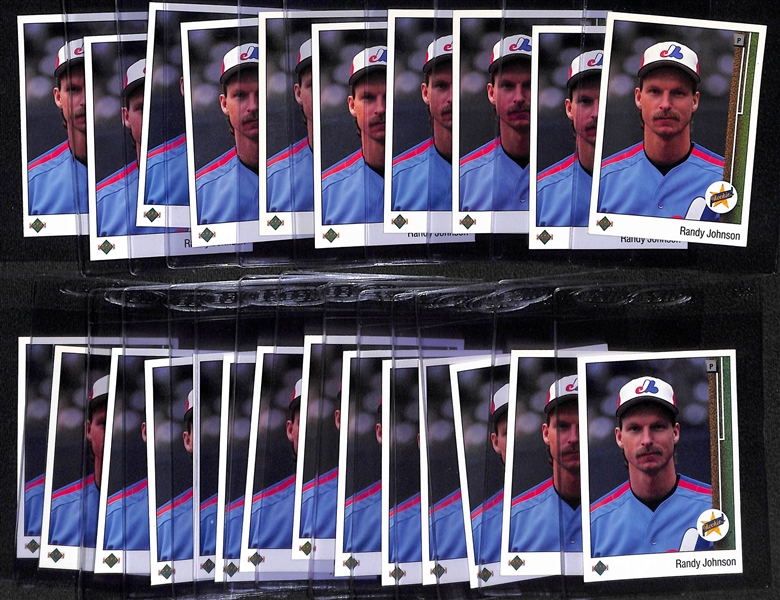 Lot of (24) 1989 Upper Deck Randy Johnson Rookie Cards - MANY Grade-Worthy Cards!