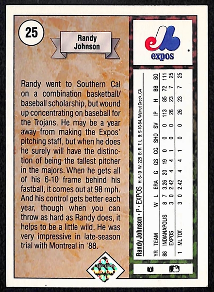 Lot of (24) 1989 Upper Deck Randy Johnson Rookie Cards - MANY Grade-Worthy Cards!