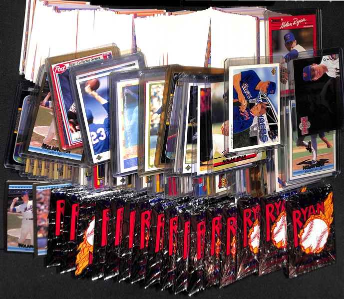 Over 300 Nolan Ryan Cards and 18 Nolan Ryan Packs (16 Ryan Texas Express and 2 Coca Cola)