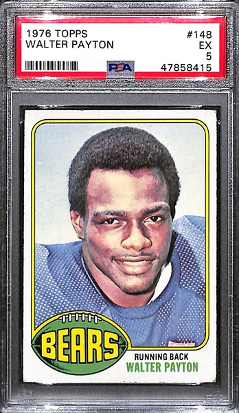 1976 Topps Football Complete Set w. PSA 5 Walter Payton Rookie Card!