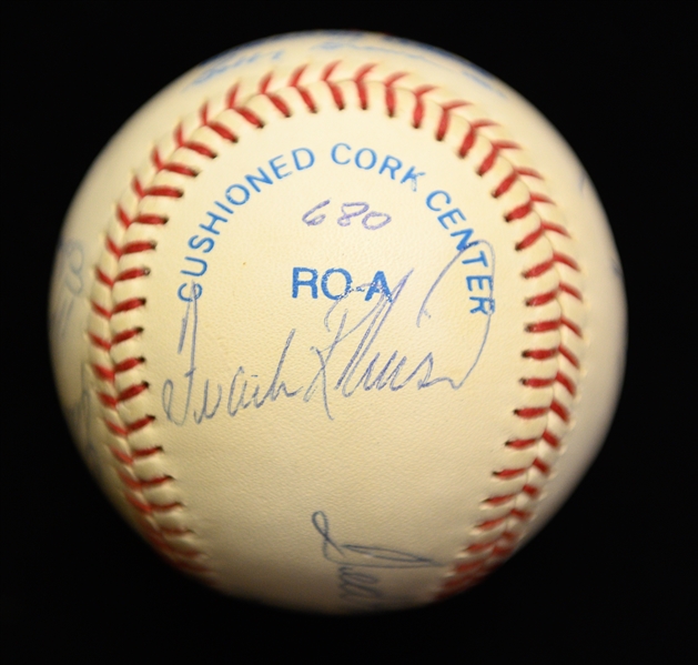500 Home Run Signed Baseball (12 Autos) - PSA/DNA Graded 8.5 (Auto Grade 9, Ball Grade 8) w. Mantle, Williams, Mays, Aaron, Banks, + 