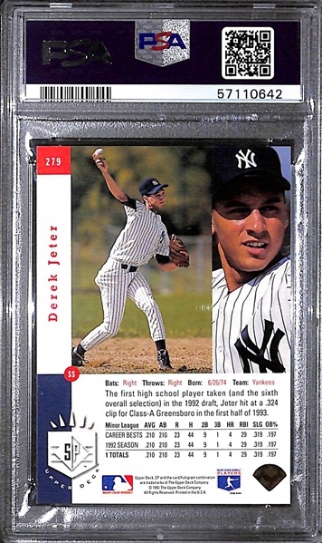 1993 SP Derek Jeter #279 Foil Rookie Card Graded PSA Authentic