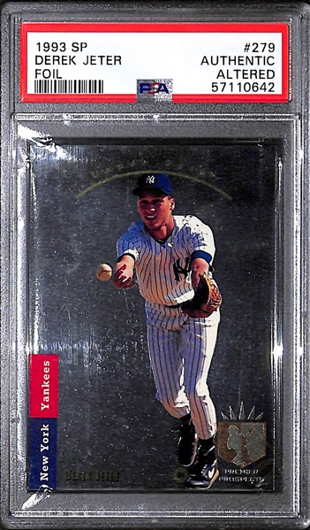 1993 SP Derek Jeter #279 Foil Rookie Card Graded PSA Authentic