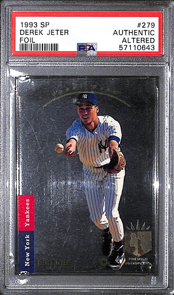 1993 SP Derek Jeter #279 Foil Rookie Card Graded PSA Authentic
