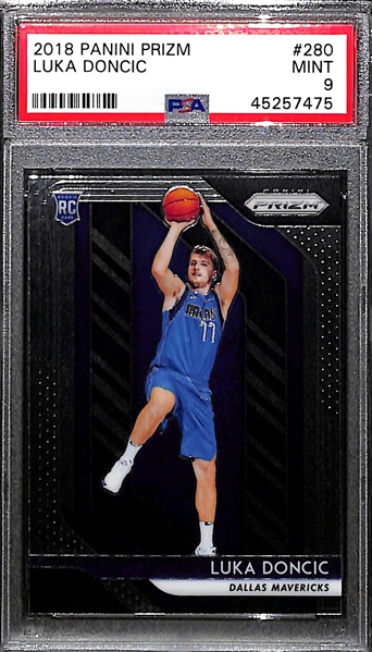 2017 Panini Prizm Luka Doncic #280 Rookie Card Graded PSA 9 Mint