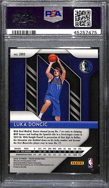 2017 Panini Prizm Luka Doncic #280 Rookie Card Graded PSA 9 Mint