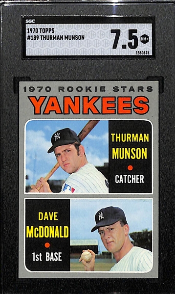 1970 Topps Thurman Munson #189 SGC 7.5