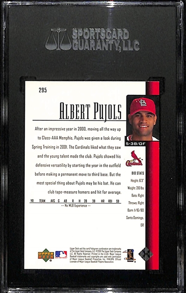 2001 Upper Deck Albert Pujols #295 SGC 9.5