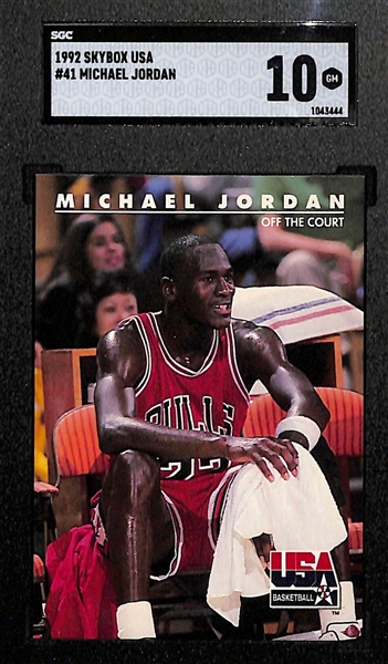 Lot of (2) 1992 Skybox USA Michael Jordan Cards - SGC 10 Gem Mint