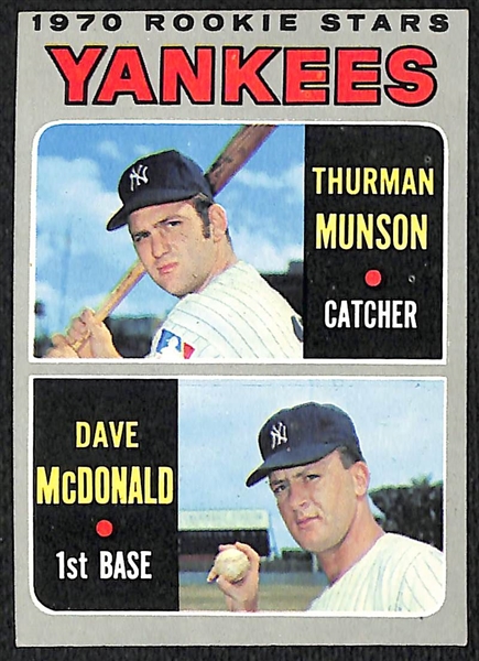 Lot of (22) 1958-2000s New York Yankees Cards w. Thurman Munson & Don Mattingly Rookie Cards